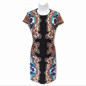 Clover Canyon printed cap sleeve sheath dress Sm